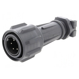 Conector circular mufă tată 5 pini filet interior rotire | Electronic-mag.ro | Componente Electronice
