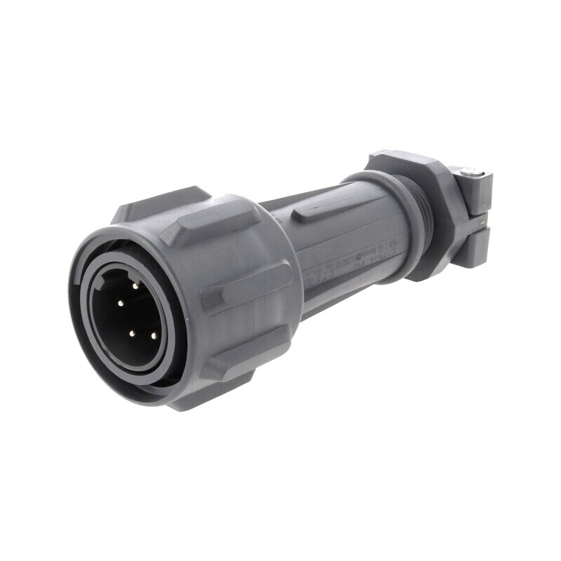 Conector circular mufă tată 5 pini filet interior rotire | Electronic-mag.ro | Componente Electronice