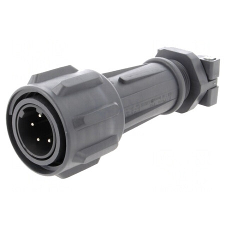 Conector circular mufă tată 5 pini filet interior rotire | Electronic-mag.ro | Componente Electronice