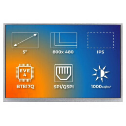 Afișaj TFT 5" 800x480 LED RGB