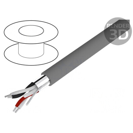 Cablu Alpha Essential C&C 2x2x22AWG Ecranat PVC 2212C | Electronic-mag.ro | Componente Electronice