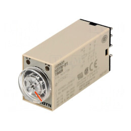 Timer DPDT 0.1min-10h 250VAC/5A 24VDC Socket -10÷50°C 8-Pin