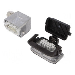 Conector HDC 500V 16A 10 PIN 10 PE | Electronic-mag.ro | Componente Electronice