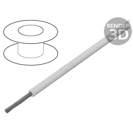 Cablu HookUp Wire 22AWG PVC Alb 305m | Electronic-mag.ro | Componente Electronice
