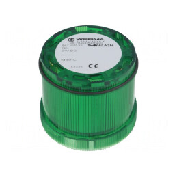 Semnalizator LED Verde 24VDC IP65 Ø70mm | Electronic-mag.ro | Componente Electronice