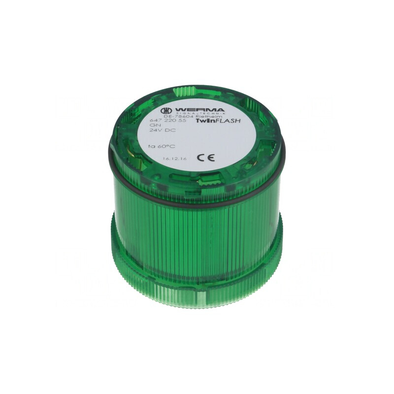 Semnalizator LED Verde 24VDC IP65 Ø70mm | Electronic-mag.ro | Componente Electronice