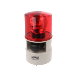 Sirenă și Lumină Rotativă 24VDC Roșu | Electronic-mag.ro | Componente Electronice
