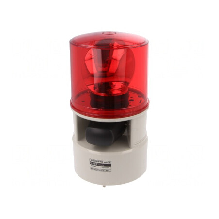 Sirenă și Lumină Rotativă 24VDC Roșu | Electronic-mag.ro | Componente Electronice
