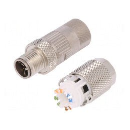 Mufă M12 8-Pin tată IDC IP67 drept Profinet | Electronic-mag.ro | Componente Electronice