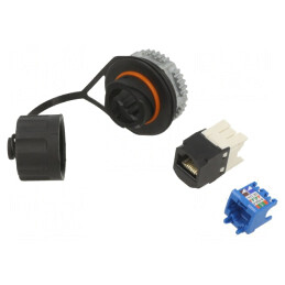 Soclu RJ45 Cat 6a 8p8c Fixare Rotire | Electronic-mag.ro | Componente Electronice