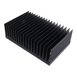 Radiator extrudat cu aripioare negre 150x233x74 mm | Electronic-mag.ro | Componente Electronice