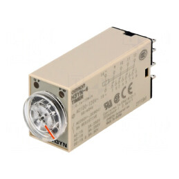 Timer electronic 0,1s-10min 4PDT 250VAC 3A 100-120VAC IP40 H3YN-4 | Electronic-mag.ro | Componente Electronice