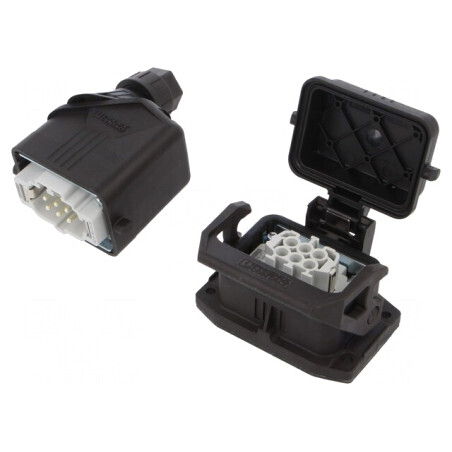 Conector HDC tată-mamă 500V 16A 6P+E | Electronic-mag.ro | Componente Electronice