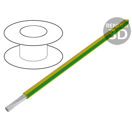 Cablu HookUp Wire 18AWG PVC Galben-Verde 30,5m | Electronic-mag.ro | Componente Electronice