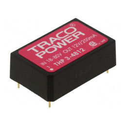 Convertor DC/DC 3W 18-80V la 12V 250mA DIP24 | Electronic-mag.ro | Componente Electronice