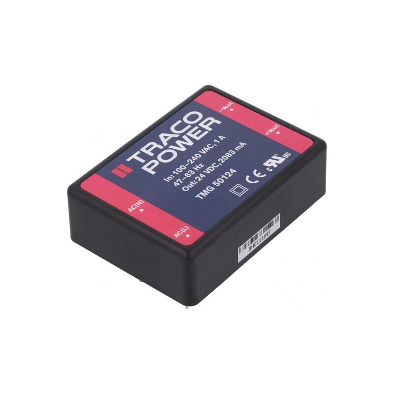Convertor AC/DC 50W 24VDC TMG 50124 | Electronic-mag.ro | Componente Electronice