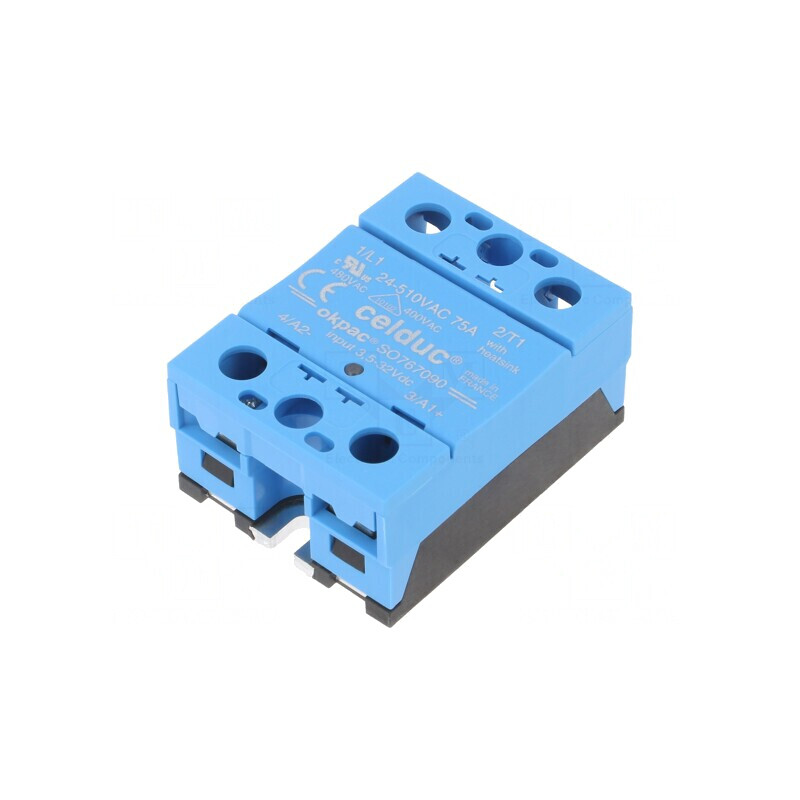 Releu Semiconductor 75A 24-510VAC 1-Fazat | Electronic-mag.ro | Componente Electronice