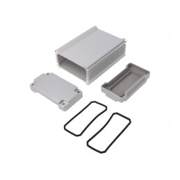 Carcasă aluminiu argintie 106x150x56 mm | Electronic-mag.ro | Componente Electronice