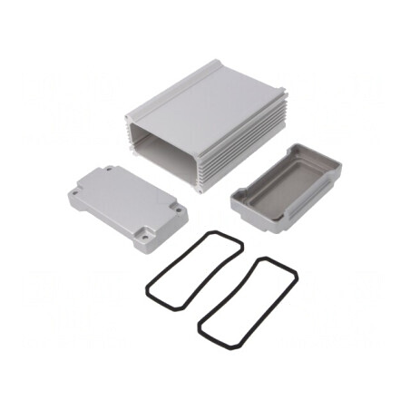 Carcasă aluminiu argintie 106x150x56 mm | Electronic-mag.ro | Componente Electronice
