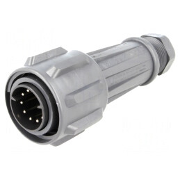 Conector Circular Mufă Tată 10 PIN-uri Alamă | Electronic-mag.ro | Componente Electronice