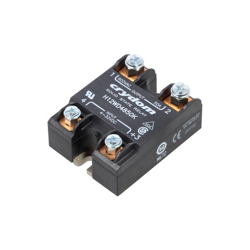 Releu semiconductor 50A 1-fazat 48-660VAC | Electronic-mag.ro | Componente Electronice