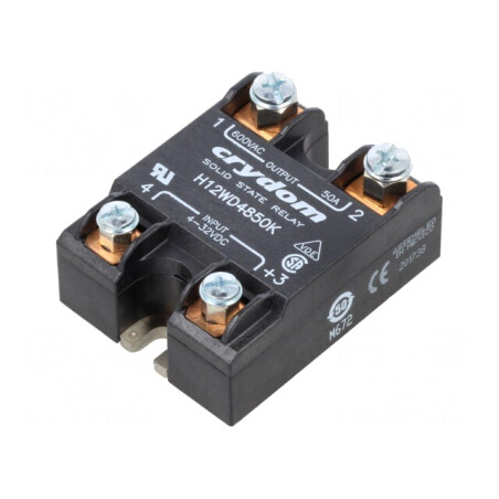 Releu semiconductor 50A 1-fazat 48-660VAC | Electronic-mag.ro | Componente Electronice
