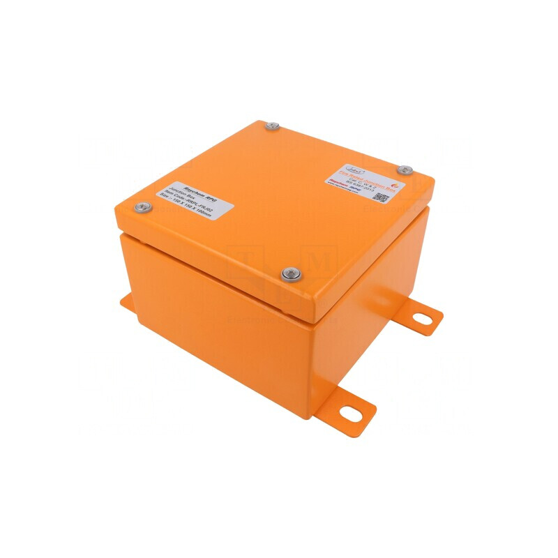 Carcasă Urgență Oțel IP65 Portocalie 150x150x100mm | Electronic-mag.ro | Componente Electronice