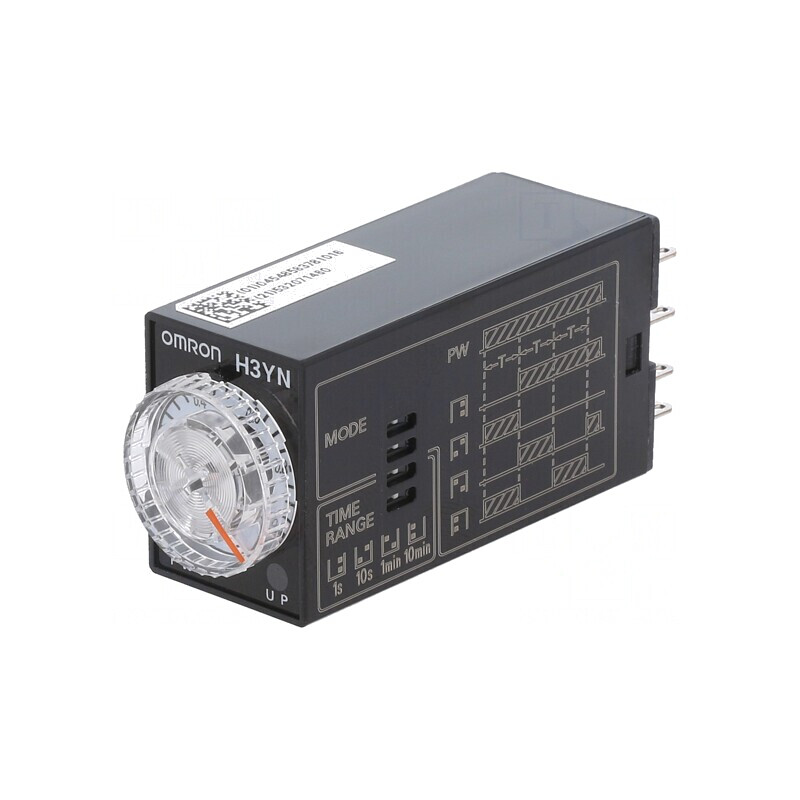 Temporizator 0,1s-10min 4PDT 250VAC/3A 200-230VAC IP40 | Electronic-mag.ro | Componente Electronice