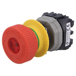 Comutator de Siguranță 22mm Roșu 2NC 2NO | Electronic-mag.ro | Componente Electronice