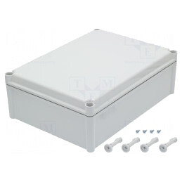 Carcasă Universală Gri ABS 278x378x130mm | Electronic-mag.ro | Componente Electronice