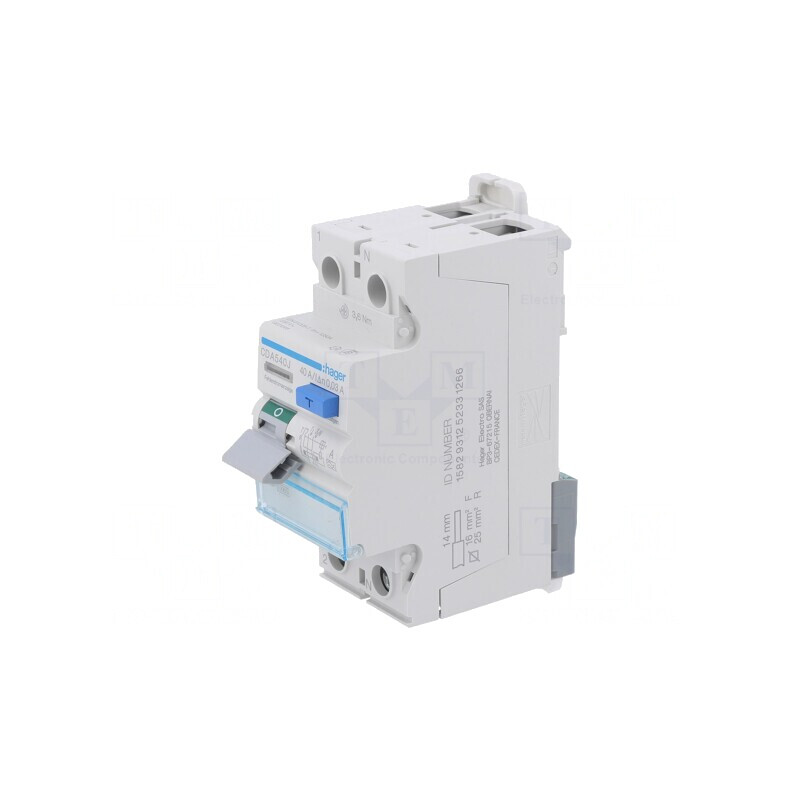 Întrerupător diferenţial 40A 30mA 1P+N 240VAC | Electronic-mag.ro | Componente Electronice