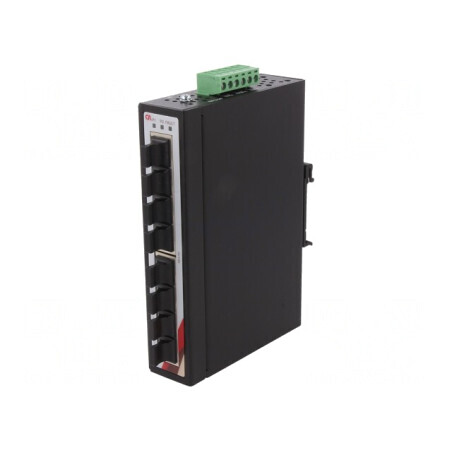 Switch Ethernet neadministrabil 8 porturi 12-48VDC | Electronic-mag.ro | Componente Electronice