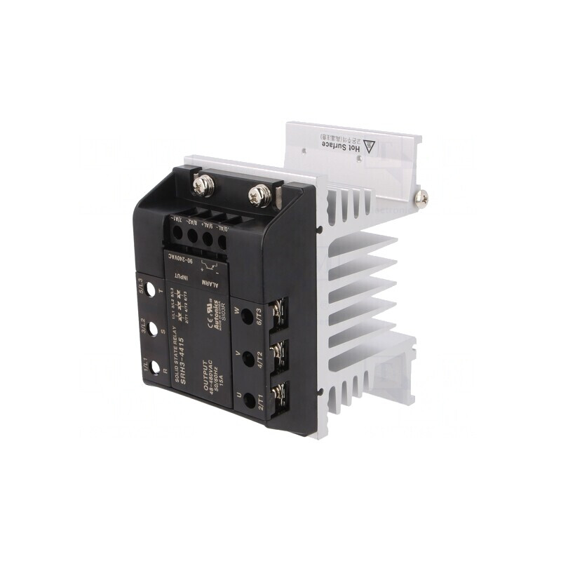 Releu Semiconductor 15A 3-Fazat 48-480VAC 130mm | Electronic-mag.ro | Componente Electronice