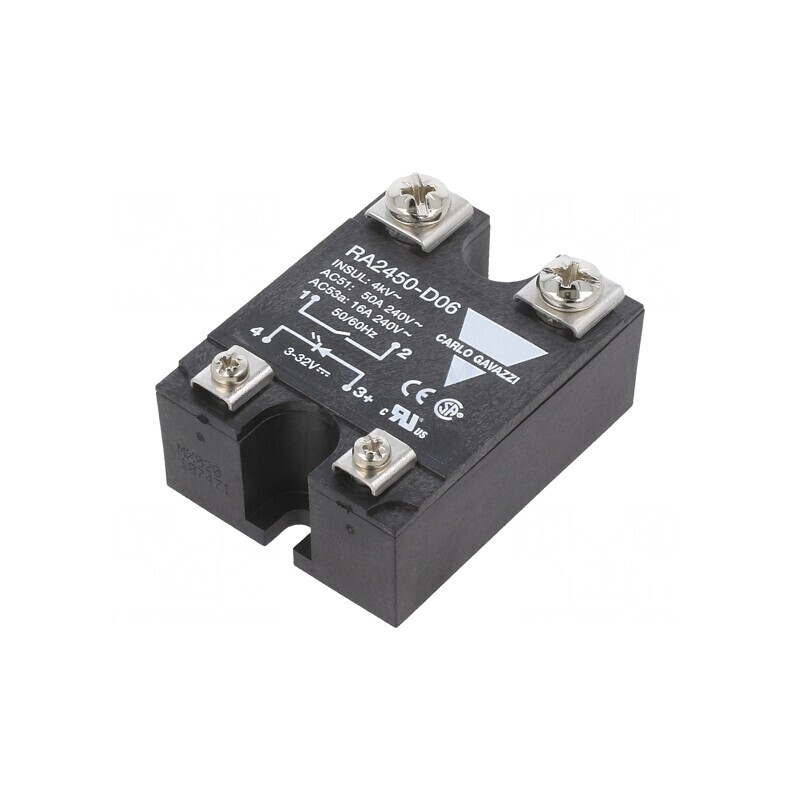 Releu Semiconductor 50A 1-Fazat 24-280VAC | Electronic-mag.ro | Componente Electronice