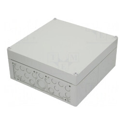 Carcasă: cutie de conexiuni | X: 300mm | Y: 300mm | Z: 132mm | IP65 | gri | 74040201