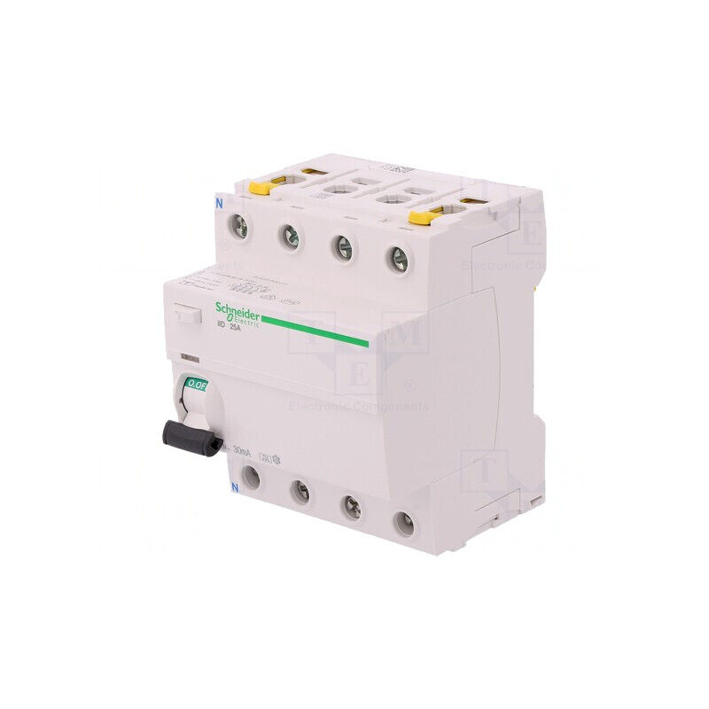 Întrerupător diferențial 25A 30mA 4 poli 400VAC | Electronic-mag.ro | Componente Electronice