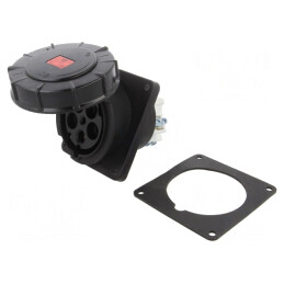 Conector Alimentare AC Trifazat 125A 400VAC IP67 Soclu Mamă | Electronic-mag.ro | Componente Electronice