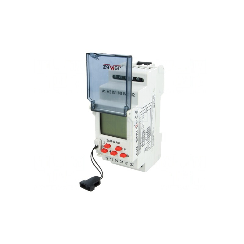 Întrerupător Temporizator 24h/7zile DPDT ZCM-12P/U | Electronic-mag.ro | Componente Electronice
