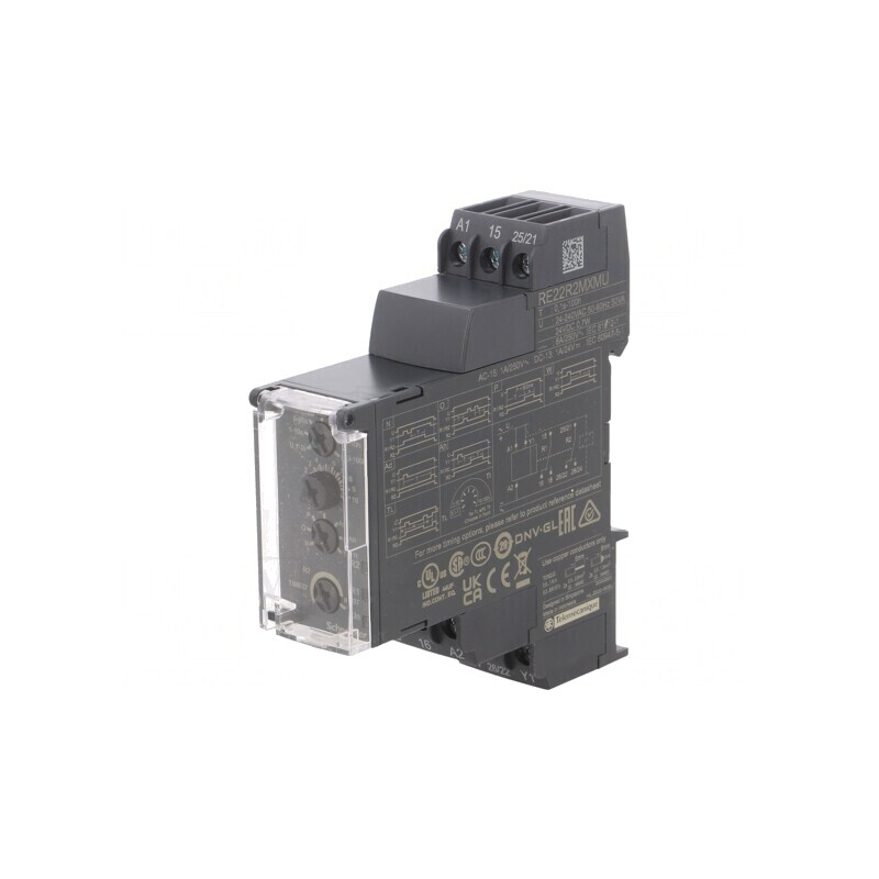Timer Programabil 0,05s-100h DPDT 250VAC/8A 24-240VAC 24VDC IP20 | Electronic-mag.ro | Componente Electronice