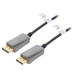 Cablu DisplayPort 1.4 Optic 30m Negru Metalic | Electronic-mag.ro | Componente Electronice