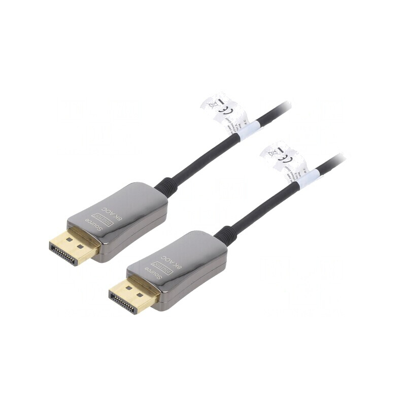 Cablu DisplayPort 1.4 Optic 30m Negru Metalic | Electronic-mag.ro | Componente Electronice