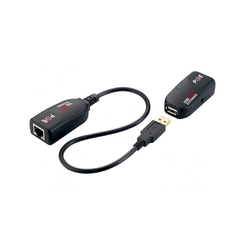 Extender USB Negru 50m Cat 5e/6 | Electronic-mag.ro | Componente Electronice