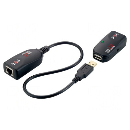 Extender USB Negru 50m Cat 5e/6 | Electronic-mag.ro | Componente Electronice