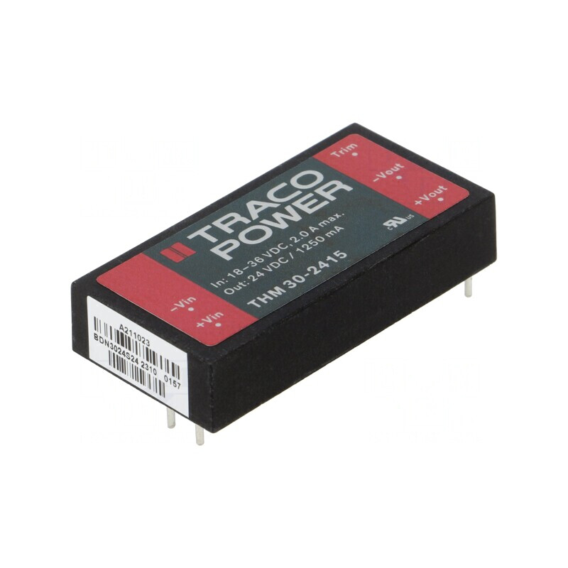Convertor DC/DC 30W 18-36V la 24V 1250mA THM 30-2415 | Electronic-mag.ro | Componente Electronice Convertor DC/DC 30W 18-36V la 24V 1250mA THM 30-2415 | Electronic-mag.ro | Componente Electronice