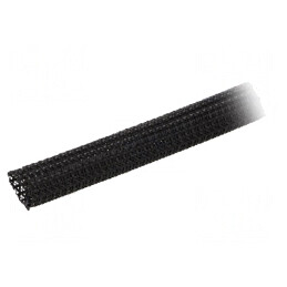 Trese din poliester | Øtresă: 9,5mm | poliester | neagră | -70÷125°C | GRP1303/8 BLACK 50 FT