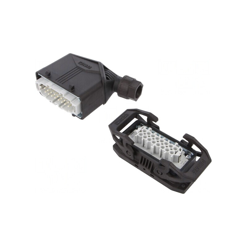 Conector HDC Tată Mamă 500V 16A 16PIN 16PE | Electronic-mag.ro | Componente Electronice