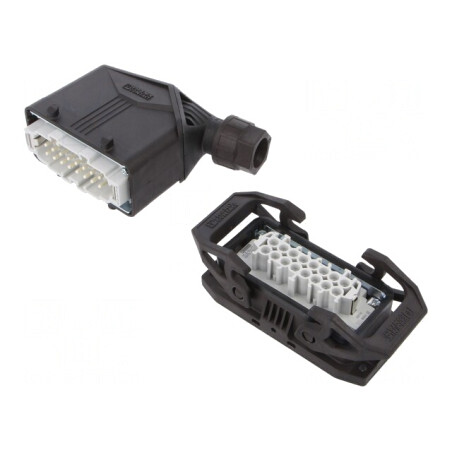 Conector HDC Tată Mamă 500V 16A 16PIN 16PE | Electronic-mag.ro | Componente Electronice