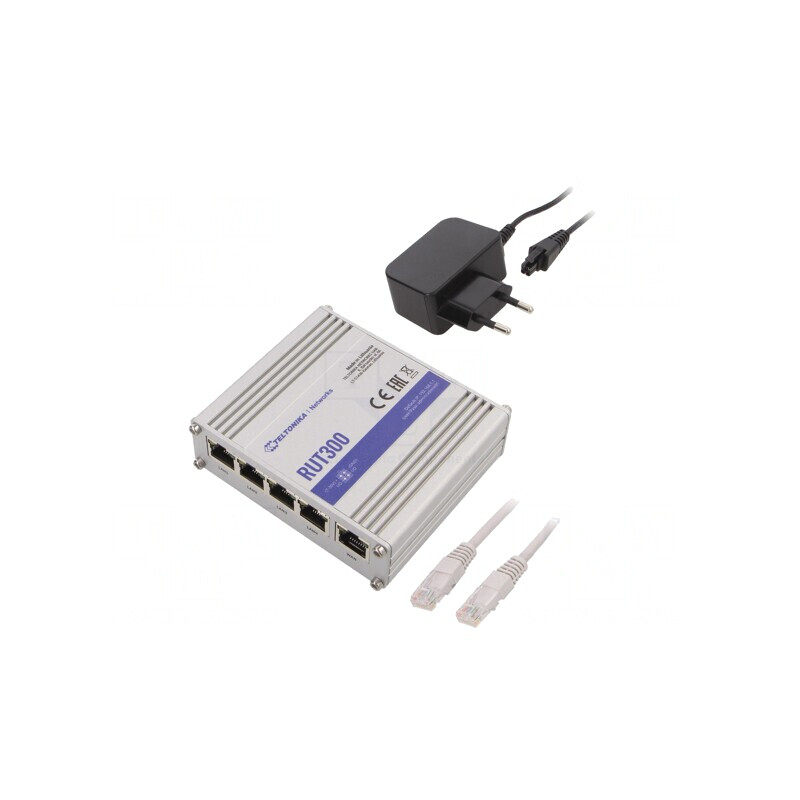 Router Ethernet USB RJ45 5 Porturi 7-30VDC IP20 RUT300000000 | Electronic-mag.ro | Componente Electronice