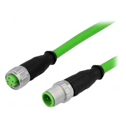 Cablu pentru senzori și automatizări M12-M12 7,5m