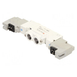 Ventil electromagnetic aluminiu IP65 1-7 bar 5/2 monostabil | Electronic-mag.ro | Componente Electronice